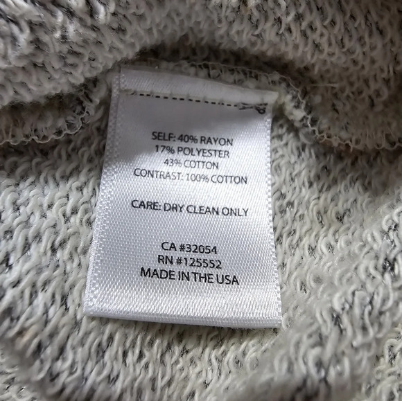 Dolan for Anthropologie Le Pompe Tunic Sweatshirt w/Crochet Overlay, EUC! - Picture 13 of 13